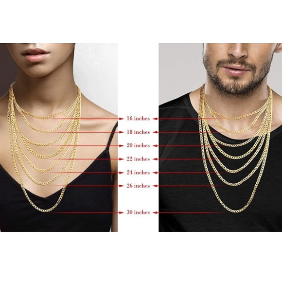 18k Italy 5mm Cuban Diamond Curb Link Necklace Unisex - Picture 6 of 6